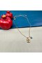 Women's Steel Balloon Letter Evil Eye Beaded Necklace