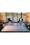 Pastel Painted Modern Decorative Carpet in Blue Pink Tones 4398 - 4