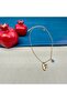 Women's Steel Balloon Letter Evil Eye Beaded Necklace - 5