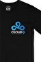 Black T-Shirt with Cloud 9 Pocket Logo Design - 2