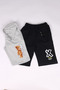 2-Piece Boy Print Detailed Pocket Shorts/Capri