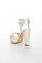 Women's Thick Heeled Platform Wedding Dress Shoes - 5