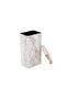 Ef050-51 Marble White Patterned Rectangular Metal Storage Container 8x10 Cm - 4