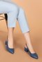 Women's Blue Genuine Leather Heeled Shoes Şhn.789 - - Şhn.789 - Blue - 38 - 3