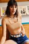 Women's Beige Collar Detailed Above Waist Knitwear Blouse BLZ-19001450 - 6