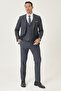 Men's Navy Blue-black Slim Fit Slim Fit Nano Suit with Waterproof Vest - 2