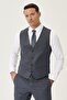 Men's Navy Blue-black Slim Fit Slim Fit Nano Suit with Waterproof Vest - 3