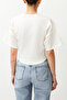 Beyaz Crop Örme T-Shirt TEDSS24TS00008 - 4