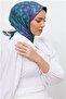 وشاح حرير سورة منقوش بأوراق أرجوانية 11397-38 - 2