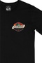 Black T-Shirt with Wild Life Camping Pocket Logo Design - 2