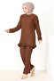 Fernur Brown 516 - Frilly Double Set - 3