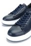 Men's Genuine Leather Navy Blue Sneakers & Sports Shoes - 3