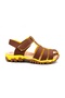 (Arzen) Orthopedics Thermo Non-Slip Sole Closed Toe Velcro Boys' Sandals BROWN - 3