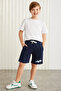 DARVELL-GRM24007 100% cotton printed shorts for boys Navy Shorts - 2