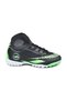 28383 Black - Green Unisex Children's Astroturf Football Shoes with Socks
