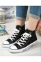 Cnv Unisex Long Black Linen Sports Shoes