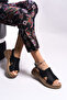 Rhehihe Women's Sandals0012201 Black Jeans