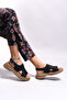 Rhehihe Women's Sandals0012201 Black Jeans - 5