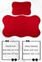 2-Piece 80x140 50x70 Cm Large Size Bath Mat Set Non-Slip Base Toilet Seat Set 80X140 Red - 3