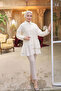 1376 Pearl Buttoned Lace Shirt Cream