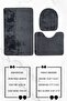 3-Piece Toilet Seat Set Bathroom Rug Mat Set 60X90 SMOKED - 4