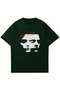 Unisex Face 2 Face Printed Crew Neck Oversize T-Shirt
