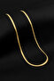 Flat Snake Italian Chain Stainless Steel Necklace Gold Color - 3 mm
