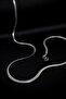 Flat Snake Italian Chain Stainless Steel Necklace Silver Color - 3 mm