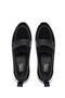 Women's Genuine Leather Black Suede Loafer Shoes - 5