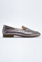 Genuine Leather Platinum Women's Ballerinas - 7