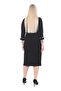 X Modapo Women's White Piping Striped Button Detailed Belted Plus Size Dress 5299 - 4