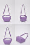 Lilac Shk94 Faux Leather Zipper Compartment Snap Strap Hand Arm and Shoulder Bag L:16 E:26 W:13 cm - 8