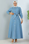 6801 Hijab Denim Dress Blue - 5