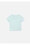Baby Girl Embroidered Short Sleeve T-Shirt Turquoise 1009 - 2