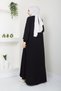 SG SARİAL GİYİM HIGH-QUALITY FULL FLARED POCKETED SUMMER LIGHT THIN FLOWY MEVLANA ABAYA - 4