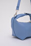 Blue Shk94 Faux Leather Zipper Compartment Snap Strap Hand Arm and Shoulder Bag L:16 E:26 W:13 cm - 5