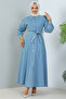 6801 Hijab Denim Dress Blue - 4