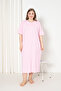 100% Cotton Combed Cotton Short Sleeve Plus Size Mother's Nightgown 051