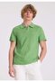 Green Polo Collar Organic Cotton Terry Fabric Regular Fit Men's T-Shirt BREEZE TOWELLING