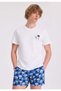 White Printed Crew Neck Organic Cotton Regular Fit Men's T-Shirt WMCHEST ELEPHANT