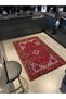 Traditional and Geometric Woven Base Carpet in Red Color Miravip14 - 3