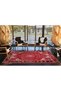 Traditional and Geometric Decorative Woven Base Carpet in Red Color Miravip15 - 4