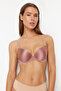 Brown-Multicolor 3-Pack Micro String Strap Padded/Push-Up Knitted Bra Thmss24Su00053 - 3
