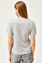 Women's Dolphin Gray Crew Neck Basic T-Shirt TSH-19000774 - 5