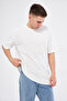 Basic Krem Beyaz Oversize Tişört - 4
