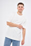 Basic Krem Beyaz Oversize Tişört - 5