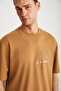 Kravın Men's 100% Cotton Crew Neck Printed Brown T-Shirt - 3