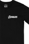 Black T-Shirt with White Avengers Pocket Logo Design - 2