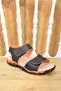(arzen) Orthopedics Thermo Non-Slip Sole Velcro Boys' Sandals Black - 5