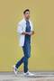 24860 White - Navy Blue Men's Sneakers - 2